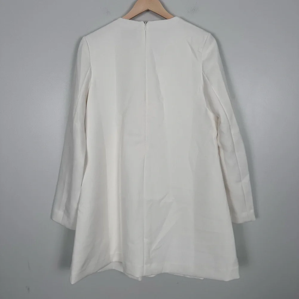TUCKERNUCK White Crepe Blair Bow Coat Dress - Picture 8 of 11